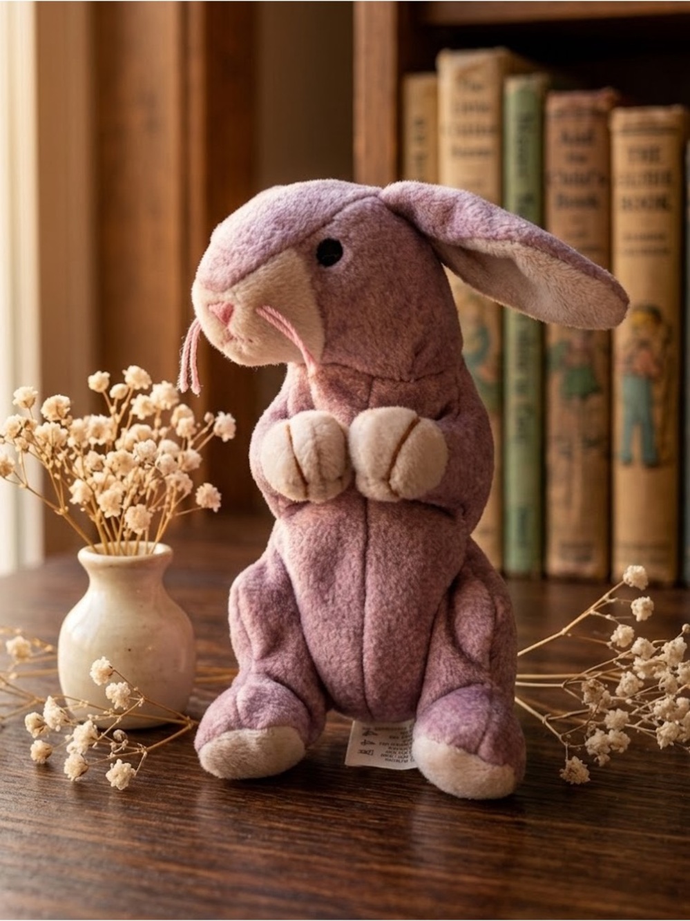 Ty Teenie Beanie Babies Springy The Lavender Bunny Collectible Vintage